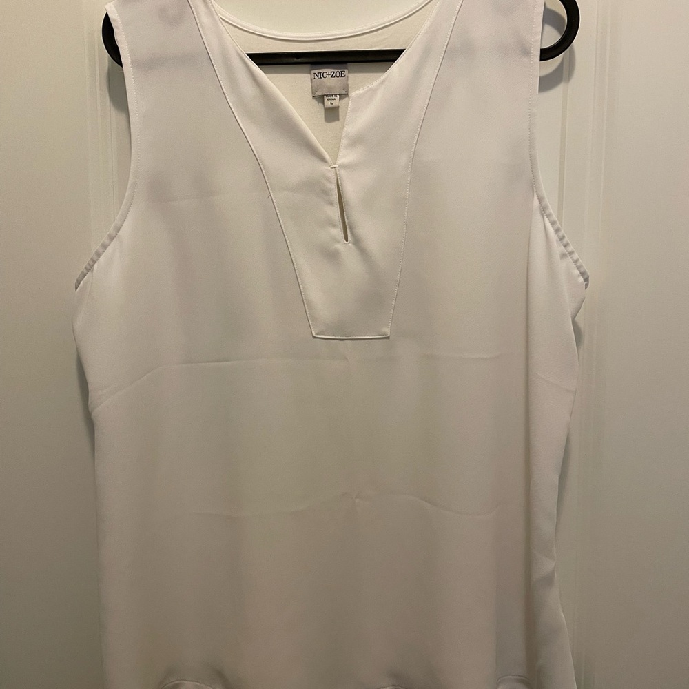 NIC+ZOE Cream Tank Top with Soft Fabric